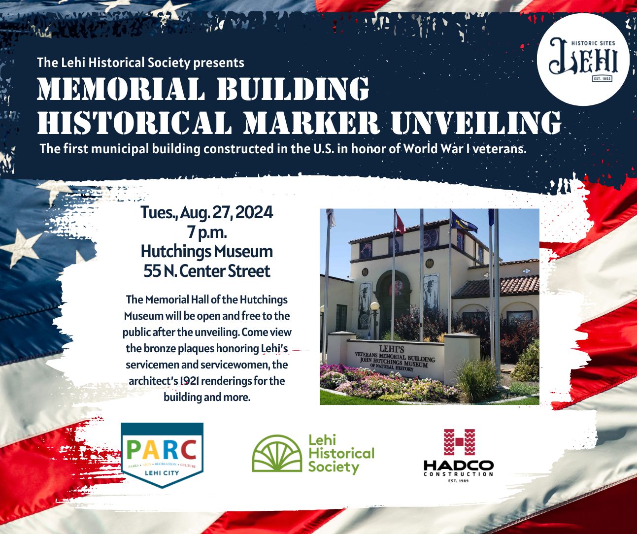 Memorial Building unveiling ad